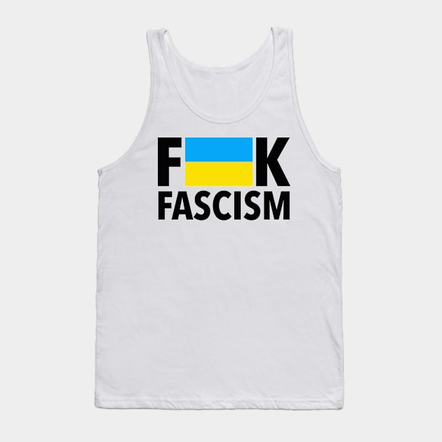 F Fascism - Censored with Ukrainian Flag (rectangle) Tank Top by Tainted